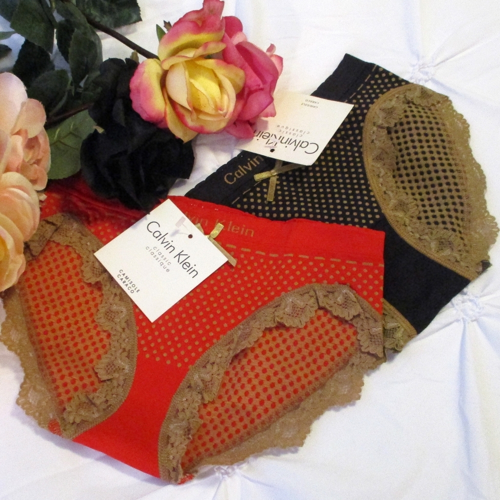 EXCLUSIVE RARE VINTAGE CK CLASSIC PANTIES WITH LACE